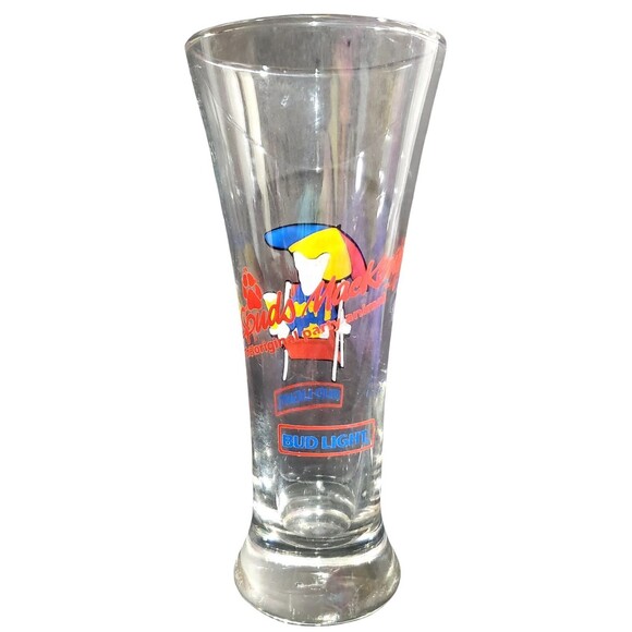 Vintage 1987 Spuds Mackenzie Bud Light Beer Pilsner Glass Barware Collectible - Picture 8 of 16